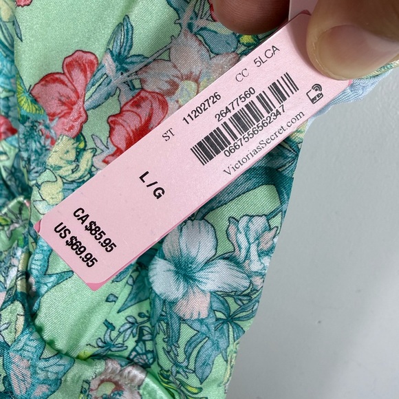 Victorias Secret Swimsuit Floral NWT‎ Size Large Green Pink Beach Summer - Picture 5 of 7